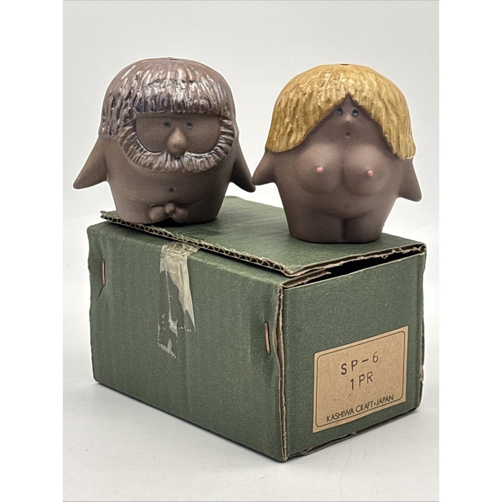 Vintage Adam & Eve Salt And Pepper Shaker Anatomically Correct Japan